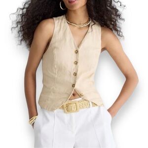 J crew linen slim fit vest
